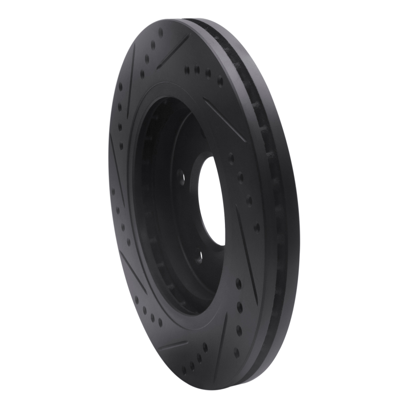 Buick Regal Brake Rotor (1) - Front Right - R1 Concepts - Drilled & Slotted - Black - `94-`01